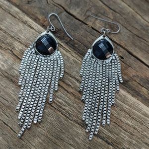 Vintage Black and Silver earrings